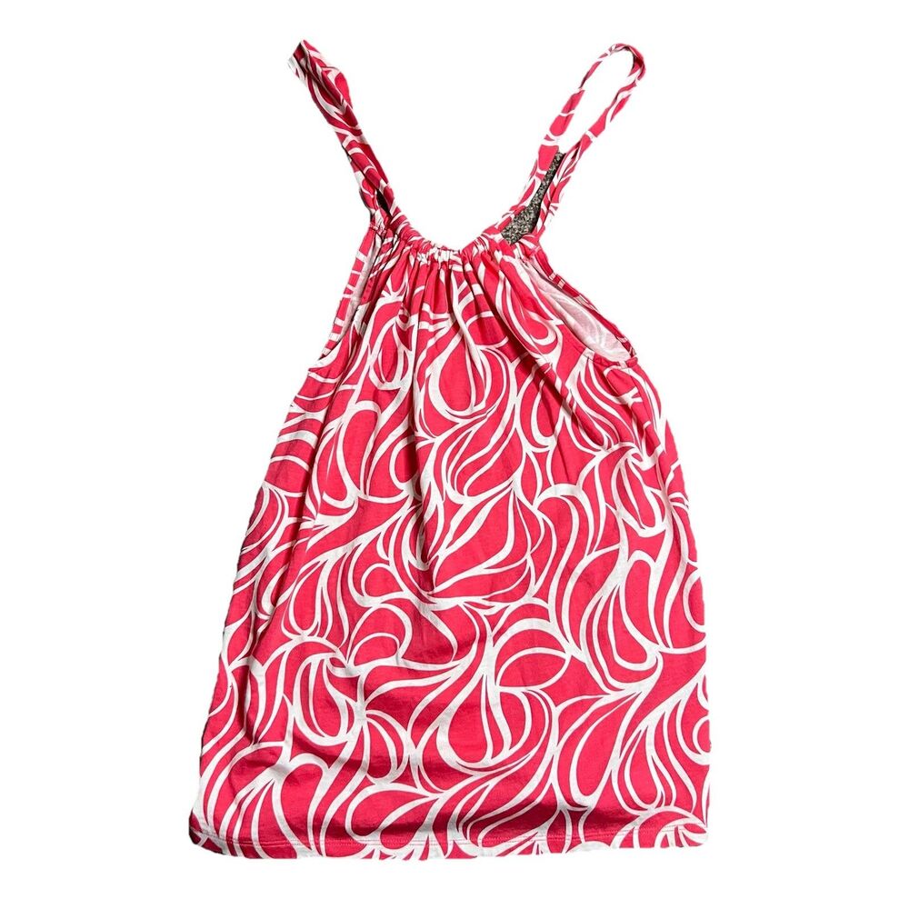 Boden Sleeveless Tank Top Tie Back Blouse Pink Swirls‎ Women’s Size 4 Resort